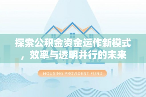 阜宁探索公积金资金运作新模式，效率与透明并行的未来