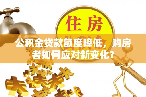 阜宁公积金贷款额度降低，购房者如何应对新变化？
