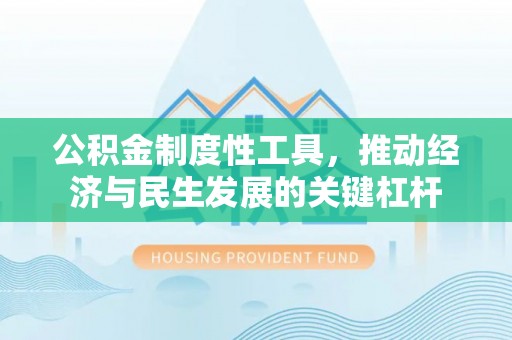 阜宁公积金制度性工具，推动经济与民生发展的关键杠杆