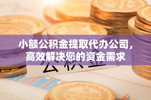 阜宁小额公积金提取代办公司，高效解决您的资金需求
