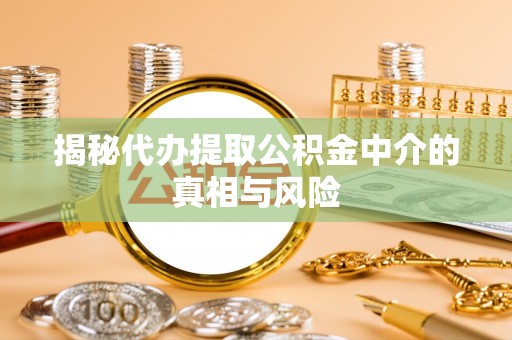 阜宁揭秘代办提取公积金中介的真相与风险
