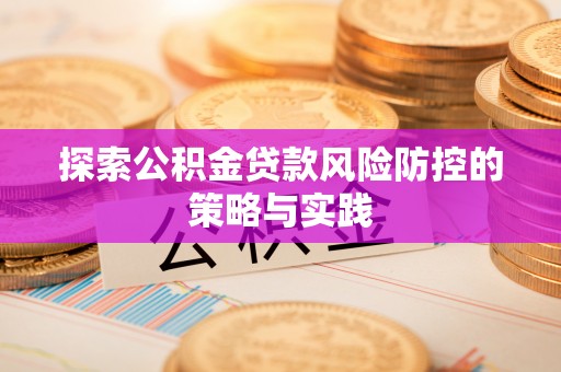 阜宁探索公积金贷款风险防控的策略与实践