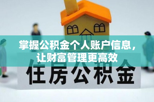 阜宁掌握公积金个人账户信息，让财富管理更高效