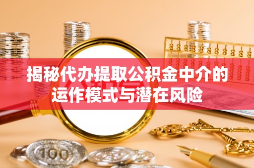 阜宁揭秘代办提取公积金中介的运作模式与潜在风险