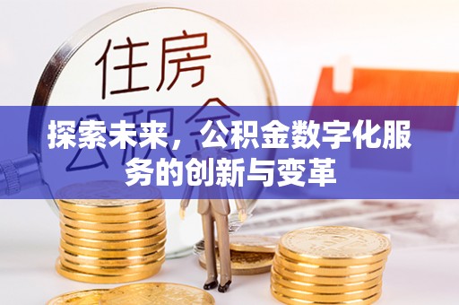 阜宁探索未来，公积金数字化服务的创新与变革