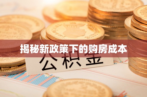阜宁揭秘新政策下的购房成本