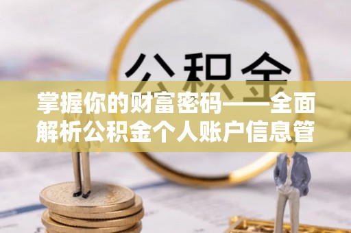 阜宁掌握你的财富密码——全面解析公积金个人账户信息管理与优化